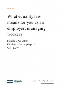 What equality law means for you as an employer: managing workers